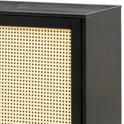 Online Wohnen Sideboard in Dunkelbraun mit Wiener Geflecht - Santiana