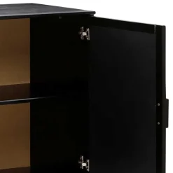 Online Wohnen Sideboard in Dunkelbraun mit Wiener Geflecht - Santiana