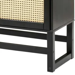 Online Wohnen Sideboard in Dunkelbraun mit Wiener Geflecht - Santiana