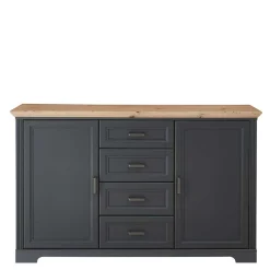 Discount Wohnen Sideboard in Dunkelgrau und Eiche - Joe