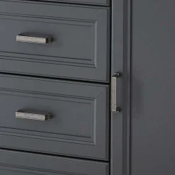 Discount Wohnen Sideboard in Dunkelgrau und Eiche - Joe