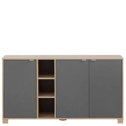 Best Wohnen Sideboard in Eiche Hell NB & Dunkelgrau - Dranico