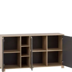 Best Wohnen Sideboard in Eiche Hell NB & Dunkelgrau - Dranico