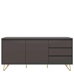 Hot Wohnen Sideboard in Grau & Gold - Tajibo