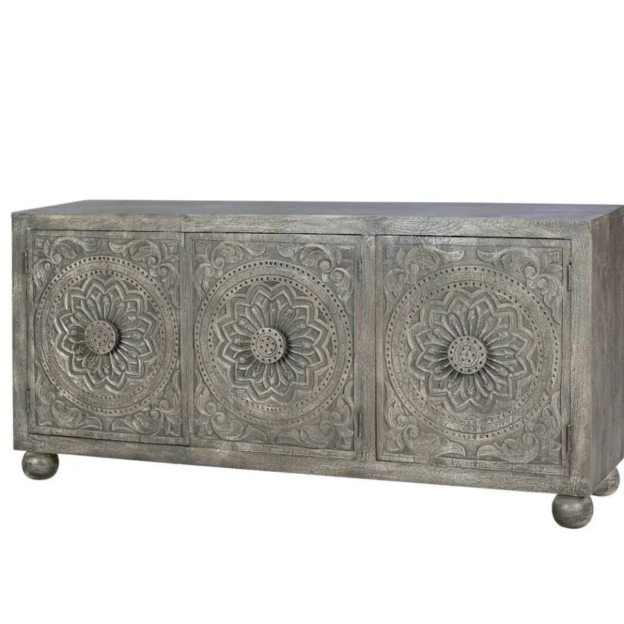 New Wohnen Sideboard in Grey Wash Mangoholz - Buama