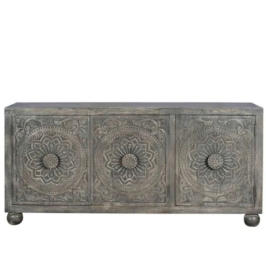 New Wohnen Sideboard in Grey Wash Mangoholz - Buama