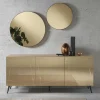 Discount Wohnen Sideboard in Taupe und Bronze Spiegelglas - Lotivera