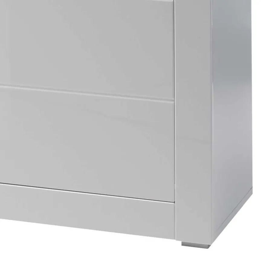 Online Wohnen Sideboard mit 3 gedämpften Türen Mextra in Weiß Hochglanz