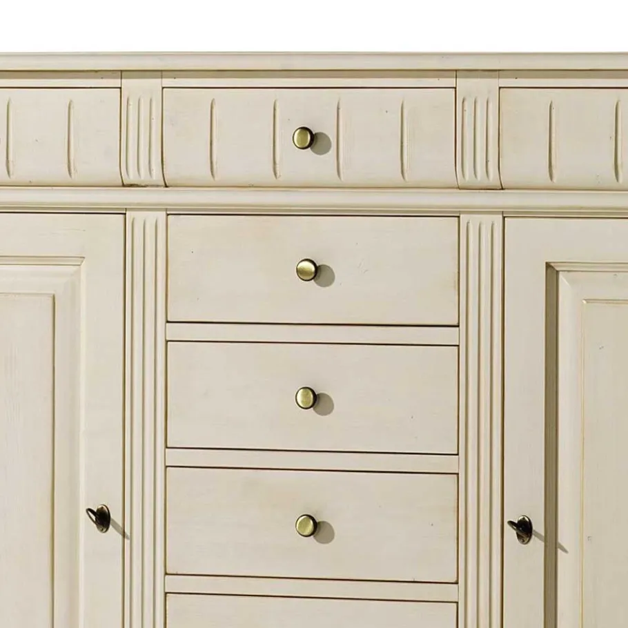 Discount Wohnen Sideboard Nawasco in Creme Vintage