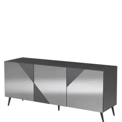 Outlet Wohnen Sideboard teilweise mit Spiegelglas beschichtet - Razepta I