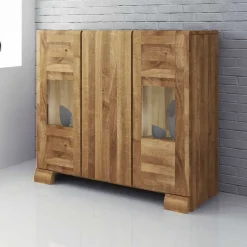 Wohnen Sideboard Vaskov aus Wildeiche massiv geölt