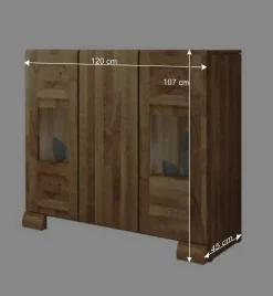 Wohnen Sideboard Vaskov aus Wildeiche massiv geölt