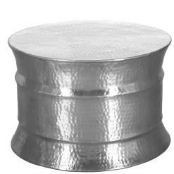 Clearance Wohnen Silberfarbener Couchtisch aus Aluminium - Lucaz