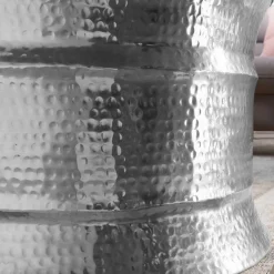 Clearance Wohnen Silberfarbener Couchtisch aus Aluminium - Lucaz