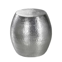 Discount Wohnen Silberner Beitisch aus Aluminium - Moyico