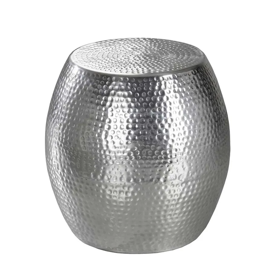Discount Wohnen Silberner Beitisch aus Aluminium - Moyico