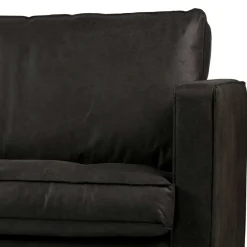 Best Wohnen 3-Sitzer Ledersofa in Schwarz - Avonita