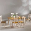 Best Wohnen Sitzgruppe Lugon in Weiß Laugenfarben lackiert (siebenteilig)