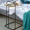 Discount Wohnen Skandi Anstelltisch mit Holzplatte Eiche - Noele