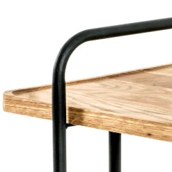 Discount Wohnen Skandi Anstelltisch mit Holzplatte Eiche - Noele