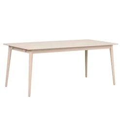 Wohnen Skandi Ausziehtisch in White Wash Eiche - Prising