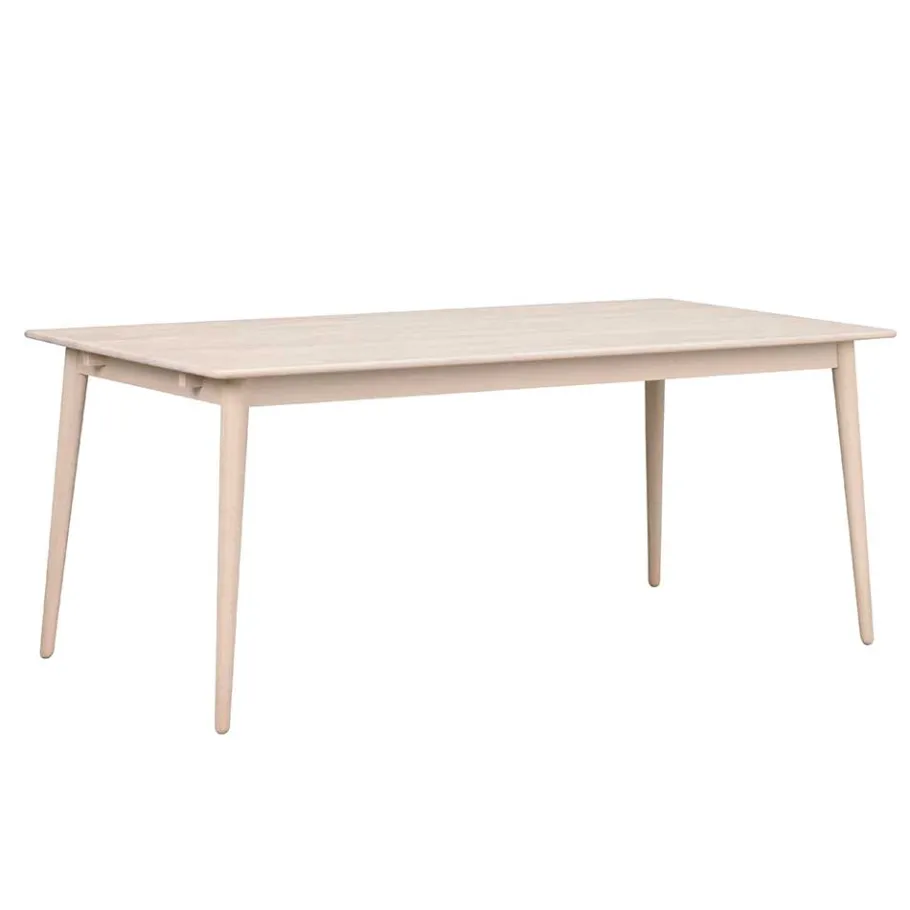 Wohnen Skandi Ausziehtisch in White Wash Eiche - Prising