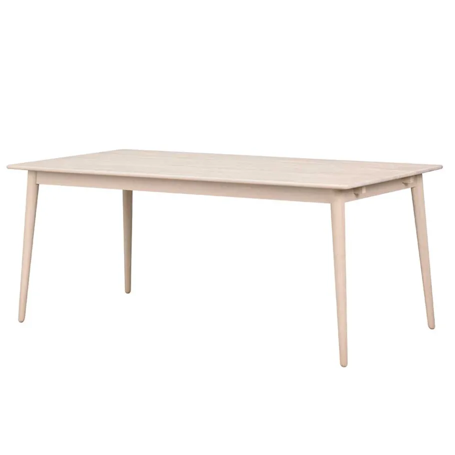 Wohnen Skandi Ausziehtisch in White Wash Eiche - Prising