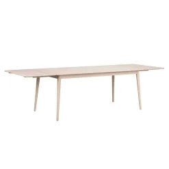 Wohnen Skandi Ausziehtisch in White Wash Eiche - Prising