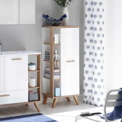 Discount Wohnen Skandi Bad-Midischrank in Weiß - Timur