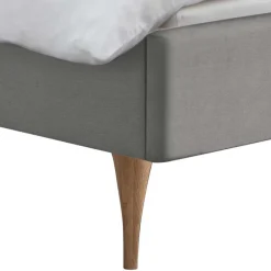 Online Wohnen Skandi Bett in Grau mit Eiche Bianco - Potosia