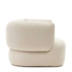 New Wohnen Skandi Designsessel in Offwhite Boucle - Limburg