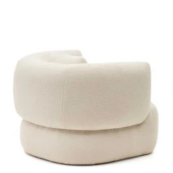 New Wohnen Skandi Designsessel in Offwhite Boucle - Limburg