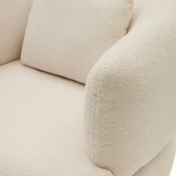 New Wohnen Skandi Designsessel in Offwhite Boucle - Limburg