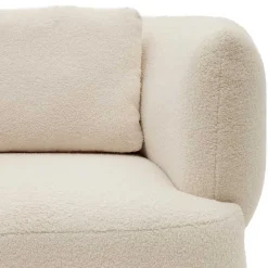 New Wohnen Skandi Designsessel in Offwhite Boucle - Limburg