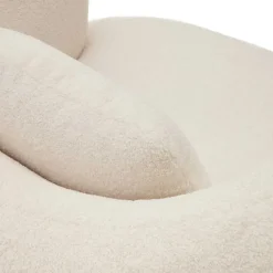 New Wohnen Skandi Designsessel in Offwhite Boucle - Limburg