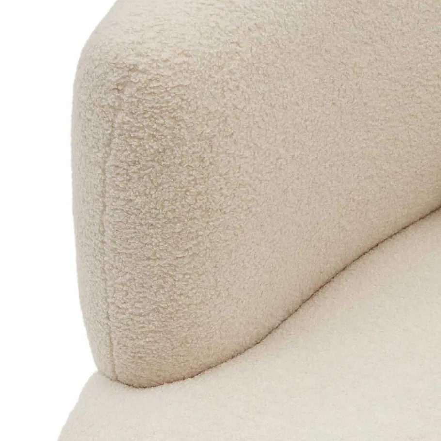 New Wohnen Skandi Designsessel in Offwhite Boucle - Limburg
