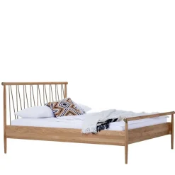 New Wohnen Skandi Doppelbett aus Wildeiche Honig - Reymons