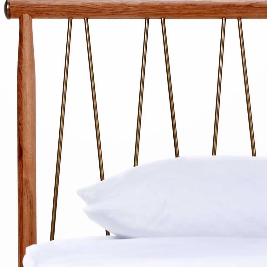 New Wohnen Skandi Doppelbett aus Wildeiche Honig - Reymons