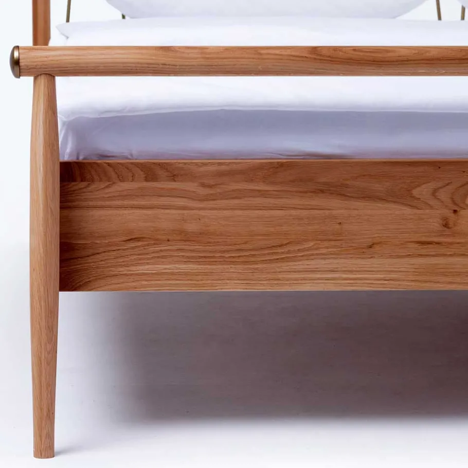 New Wohnen Skandi Doppelbett aus Wildeiche Honig - Reymons