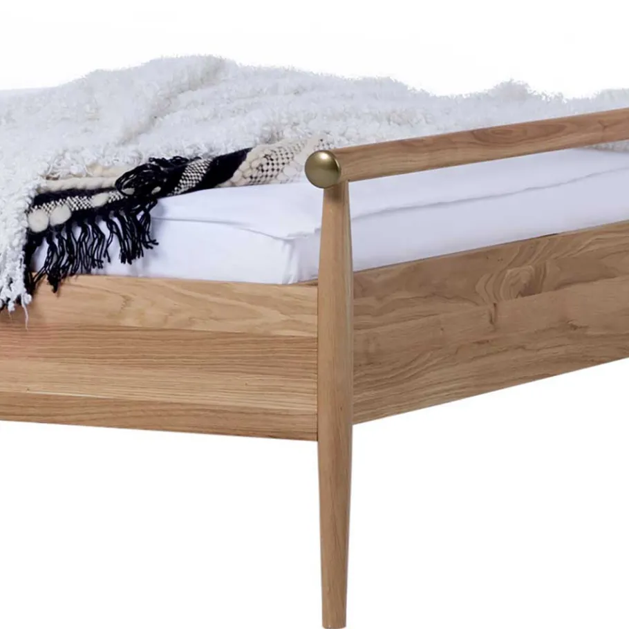 New Wohnen Skandi Doppelbett aus Wildeiche Honig - Reymons
