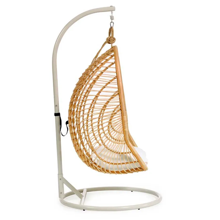 Discount Wohnen Skandi Hängesessel aus Rattan Geflecht - Palencia