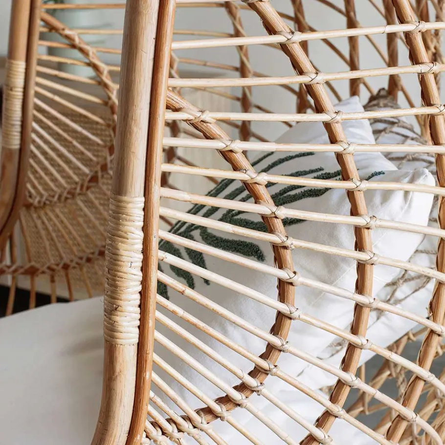 Discount Wohnen Skandi Hängesessel aus Rattan Geflecht - Palencia
