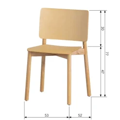 Online Wohnen Skandi Holzstühle in Natur lackiert - Furcia (2er Set)