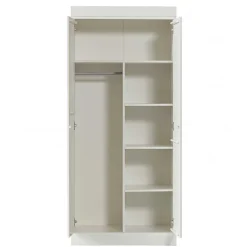 Best Wohnen Skandi Kleiderschrank in Weiß - Mattressa I