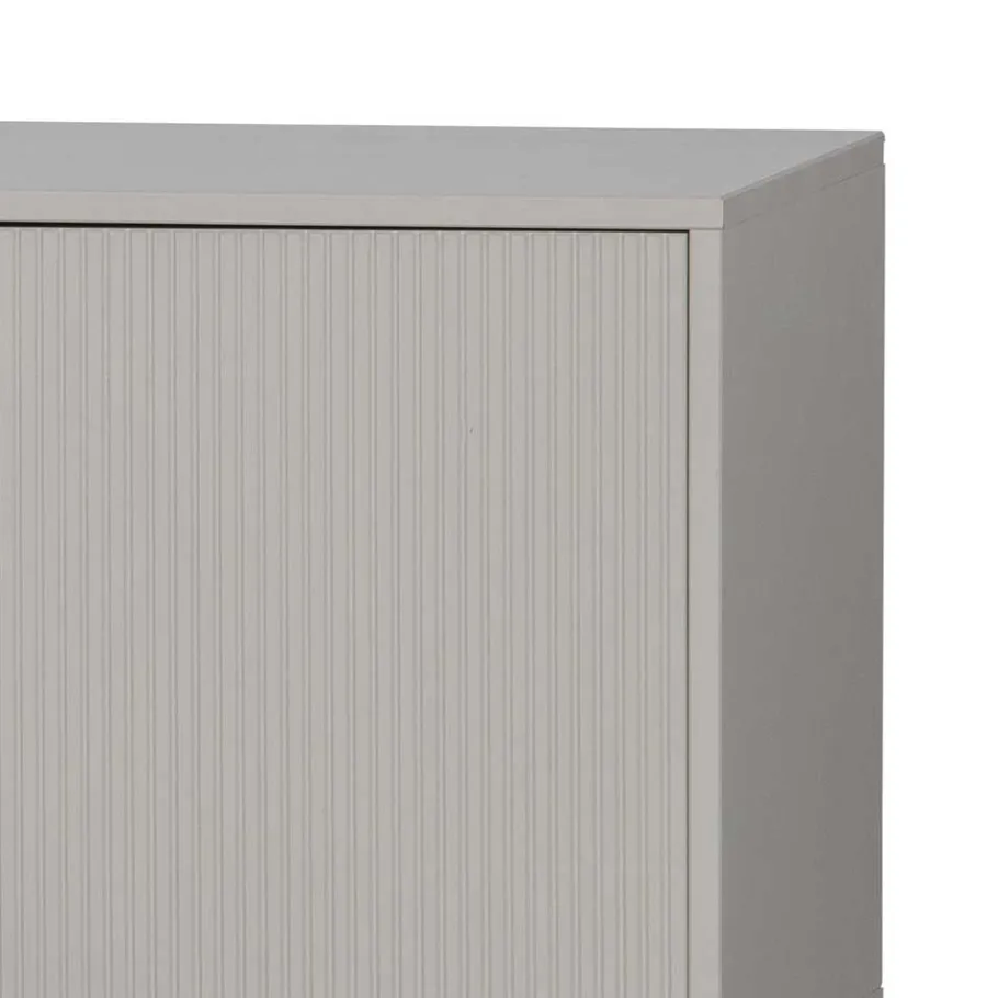 Wohnen Skandi Lowboard 4-türig in Grau - Huvina