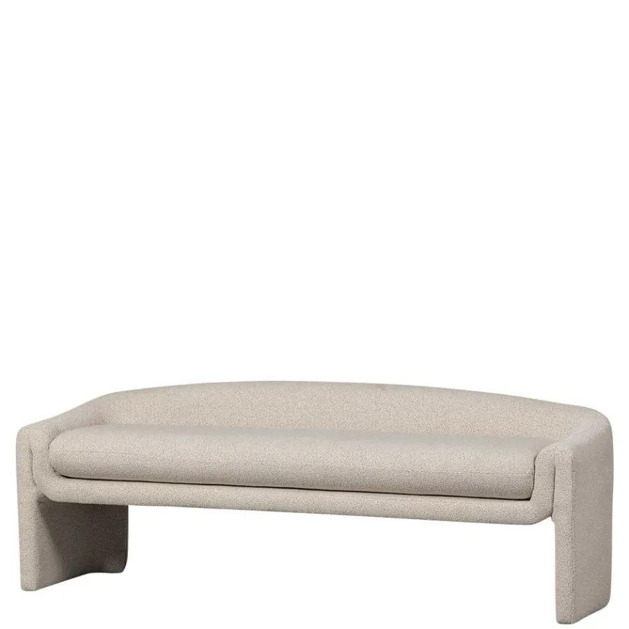 New Wohnen Skandi Polsterbank in Beige Strukturstoff - Greta
