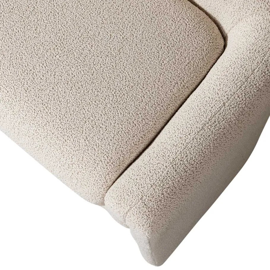 New Wohnen Skandi Polsterbank in Beige Strukturstoff - Greta