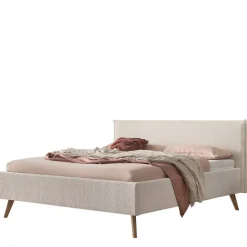 Sale Wohnen Skandi Polsterbett in Creme Boucle - Jandaria