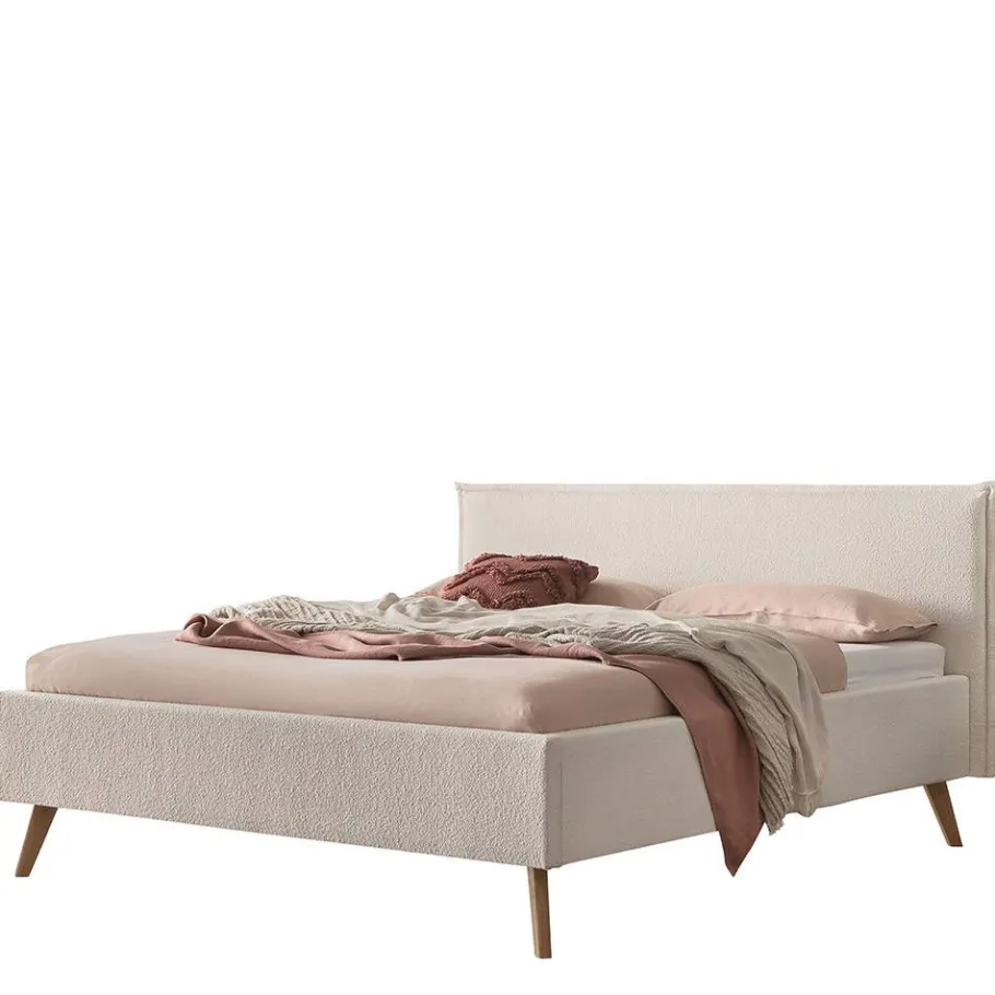 Sale Wohnen Skandi Polsterbett in Creme Boucle - Jandaria