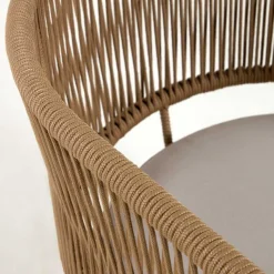 Discount Wohnen Skandi Sessel aus Geflecht Kordel in Beige - Suvacol (2er Set)